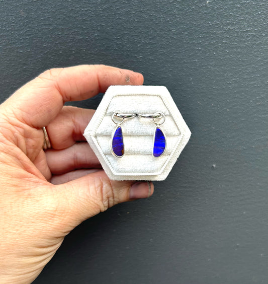 Boulder Opal - Mystical Blue earrings