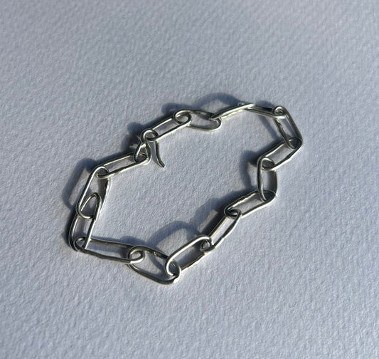 Handmade Paper clip - textured bracelet